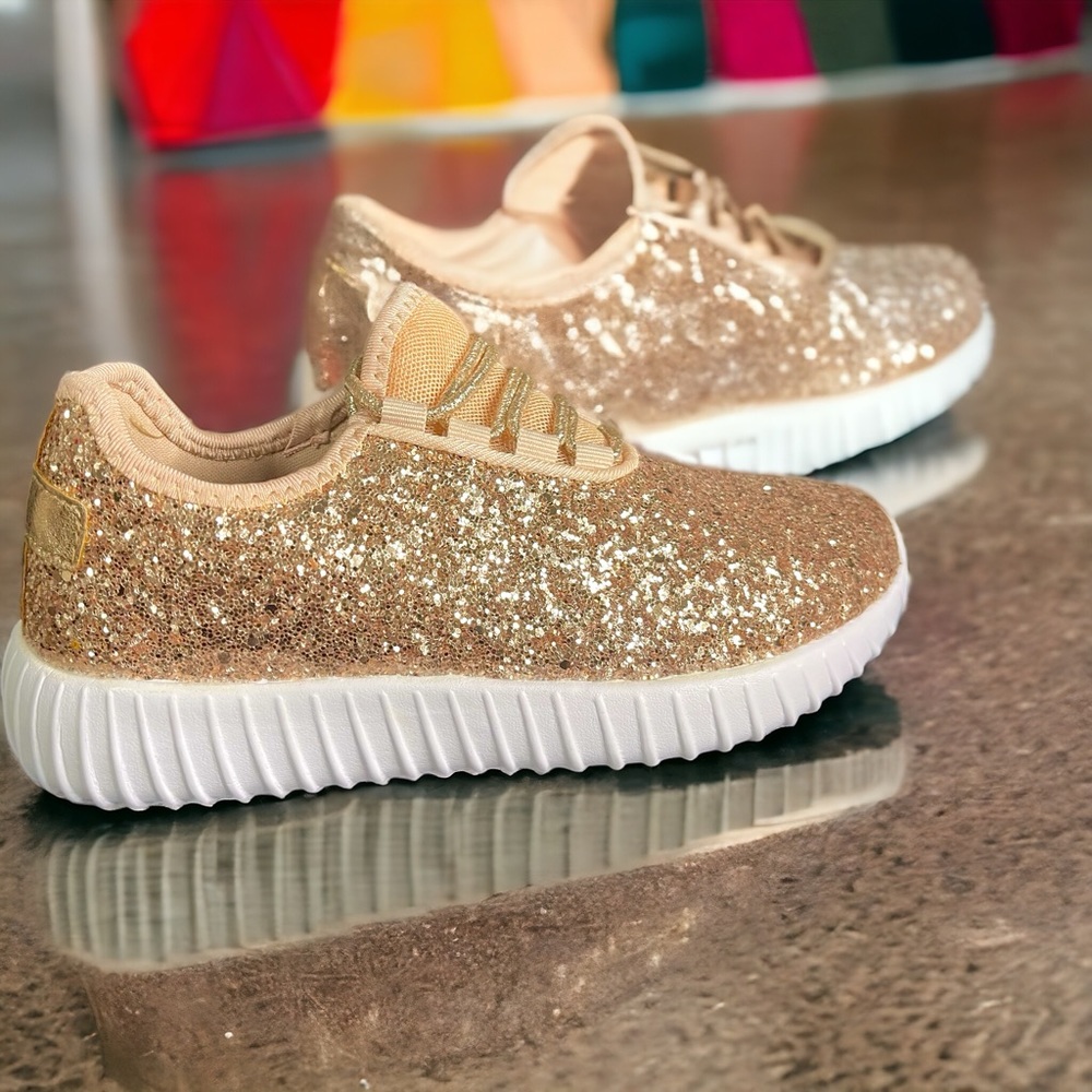 Glittering Gold Women's Sneakers